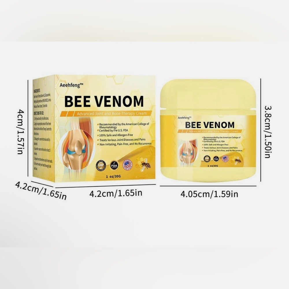 NIB ‘BEE VENOM’ Therapeutic Cream For Advanced Joint & Bone Therapy - Picture 14 of 14